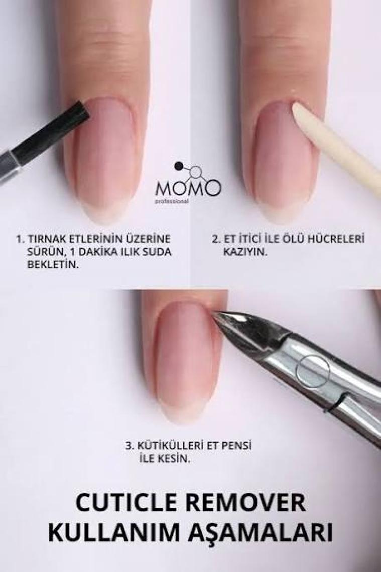 Momo Professional Cuticle Remover, Tırnak Eti Çıkarıcı, Tırnak Eti Temizleyici, 10 ml