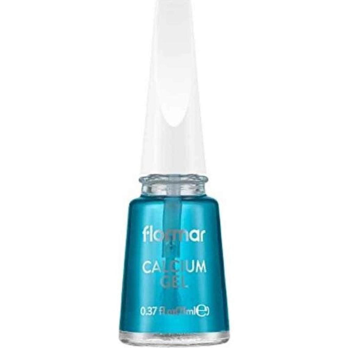 Flormar- Bakım Yapan Calcium Gel Kalsiyumlu Oje Bazı ve Tırnak Cilası (000 Şeffaf Mavi) 8690604560486