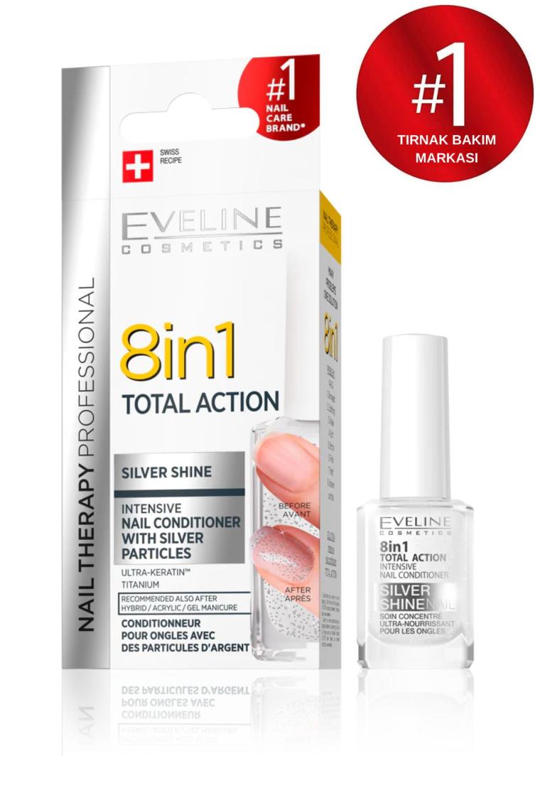 8 In 1 Total Action Silver Shine Nail Conditioner 12ml | Tırnak Bakımı