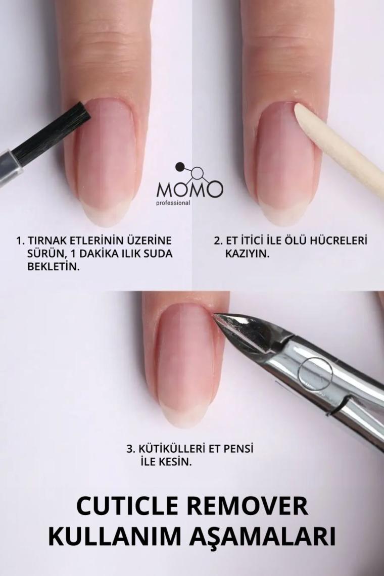 Momo Professional Cuticle Remover, Tırnak Eti Çıkarıcı, Tırnak Eti Temizleyici, 10 ml