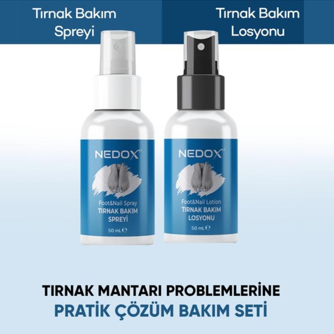 Nedox El, Ayak, Tırnak ve Mantarlar İçin Pratik Bakım Sprey ve Losyon Seti 50 ml