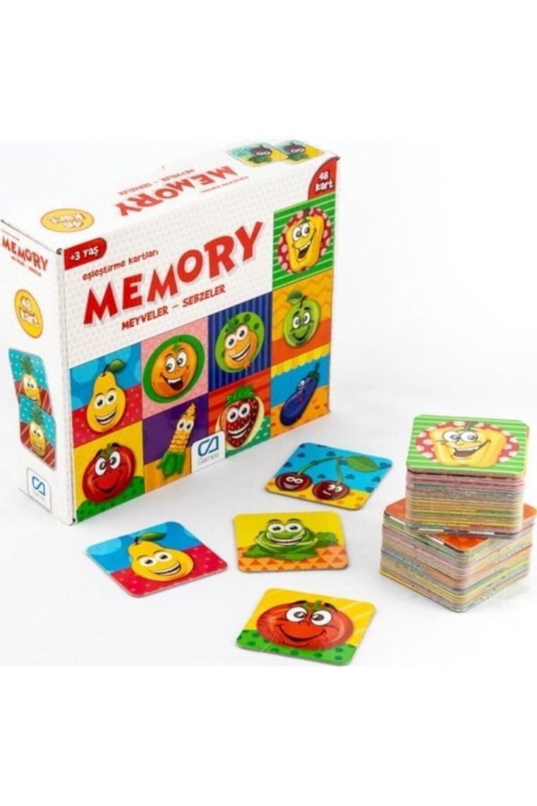 Meyveler - Sebzeler - Memory Eşleştirme Kartları - Null