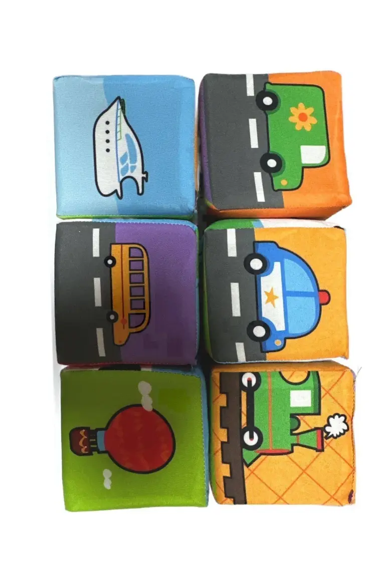 Sozzy 6 Ayrı Temalı Küp Ailesi- Sünger Üstü Yumuşak Kumaş
