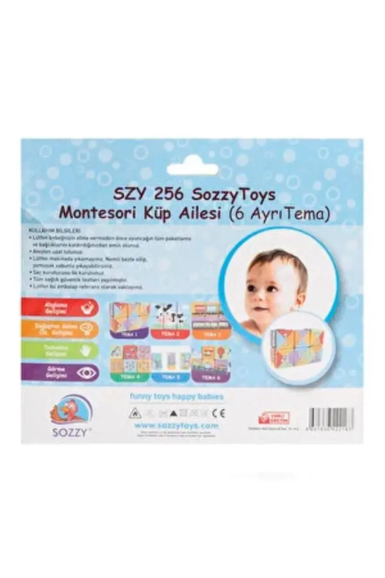 Sozzy 6 Ayrı Temalı Küp Ailesi- Sünger Üstü Yumuşak Kumaş