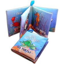 Tox Ingilizce Deniz Canlıları Kumaş Sessiz Kitap E122 - Bez Kitap , Eğitici Oyuncak , Yumuşak ve Hışırtılı