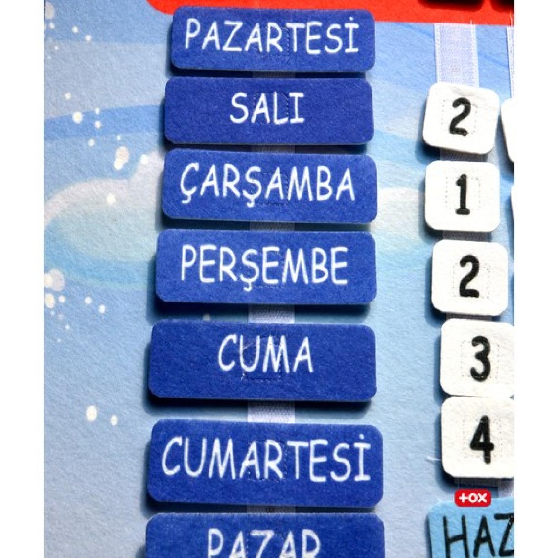 Tox Takvimi Öğreniyorum Keçe Duvar Panosu