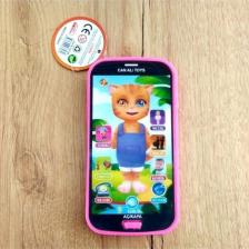 Oyuncak Kedili Işıklı Akıllı Pembe Cep Telefonu 0179