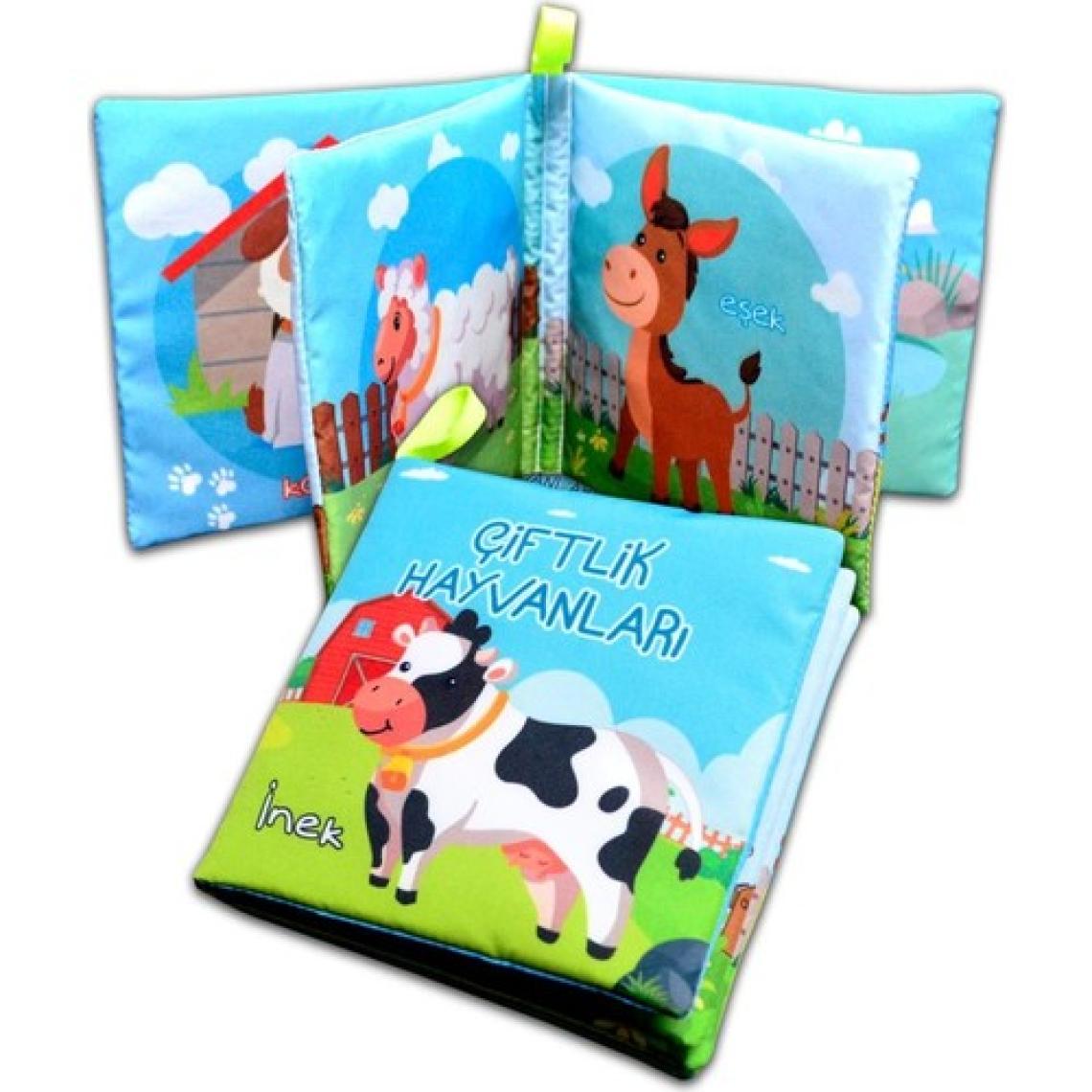 Tox Çiftlik Hayvanları Kumaş Sessiz Kitap T134 - Bez Kitap , Eğitici Oyuncak , Yumuşak ve Hışırtılı