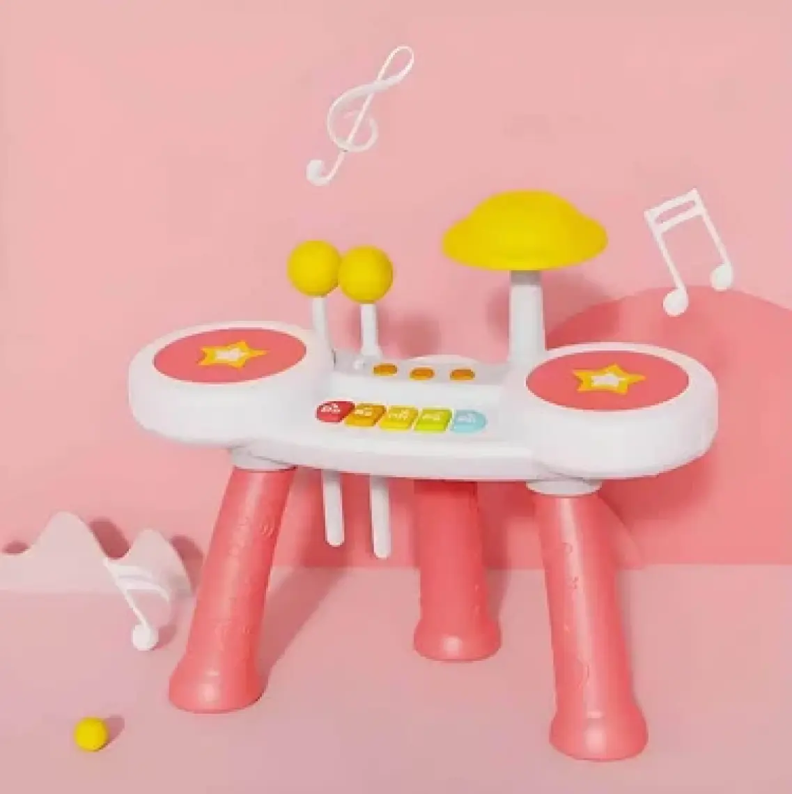 Babycim Küçük Müzisyen Seti Piyano & Bateri - Pembe