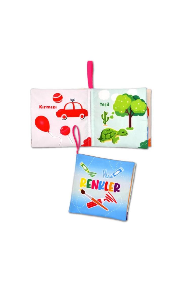 Tox Renkler Kumaş Sessiz Kitap T383 - Bez Kitap , Eğitici Oyuncak , Yumuşak ve Hışırtılı