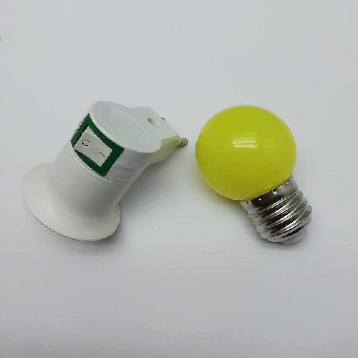 En Parlak Duy Fişli Gece Lambası Ampüllü Sarı LED 1W E27 Duy