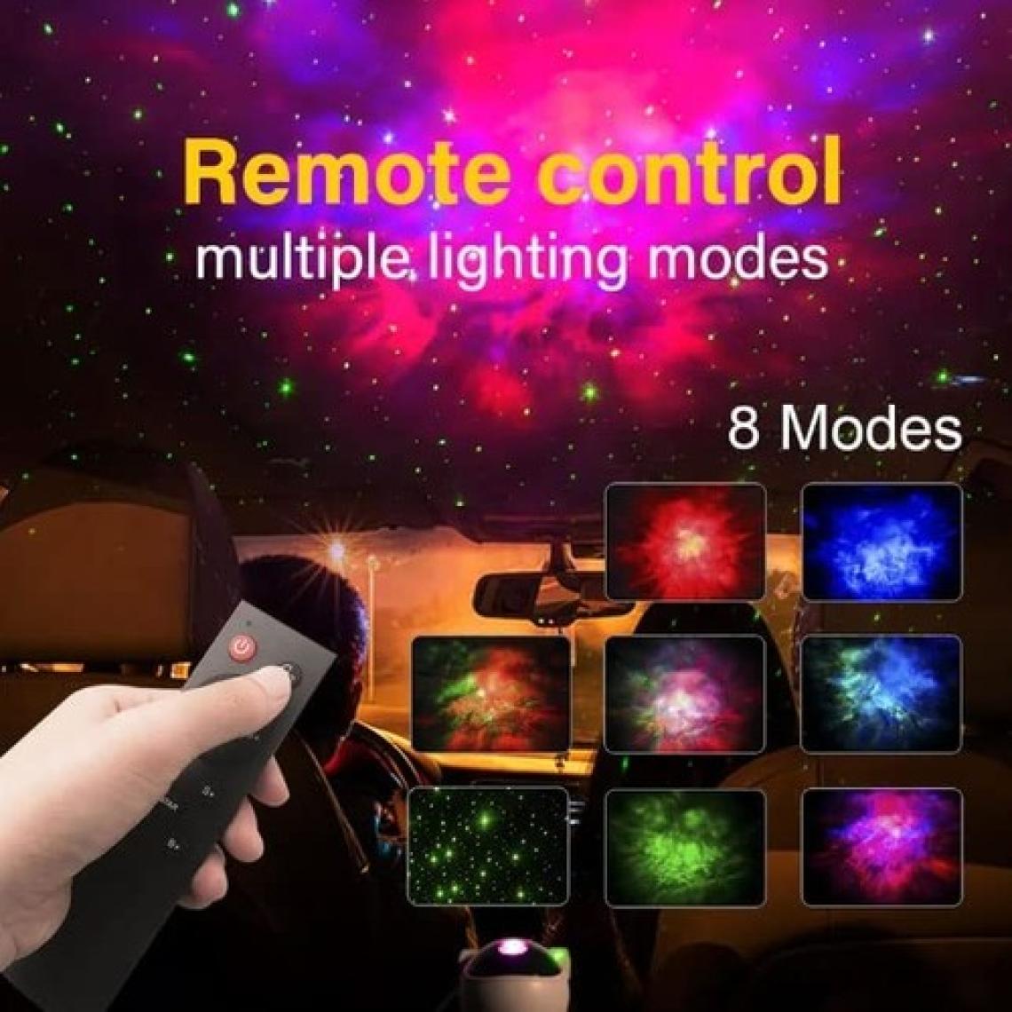 Coverzone Astronot Gece Lambası Dekoratif Uzaktan Kumandalı Galaksiler ve Yıldızlar 8 Farklı Mod Ile Göz Yormayan Uzay Efektleri Gökyüzü Projeksiyon Işığı Çocuk ve Genç Odası Için Hediyelik LP846
