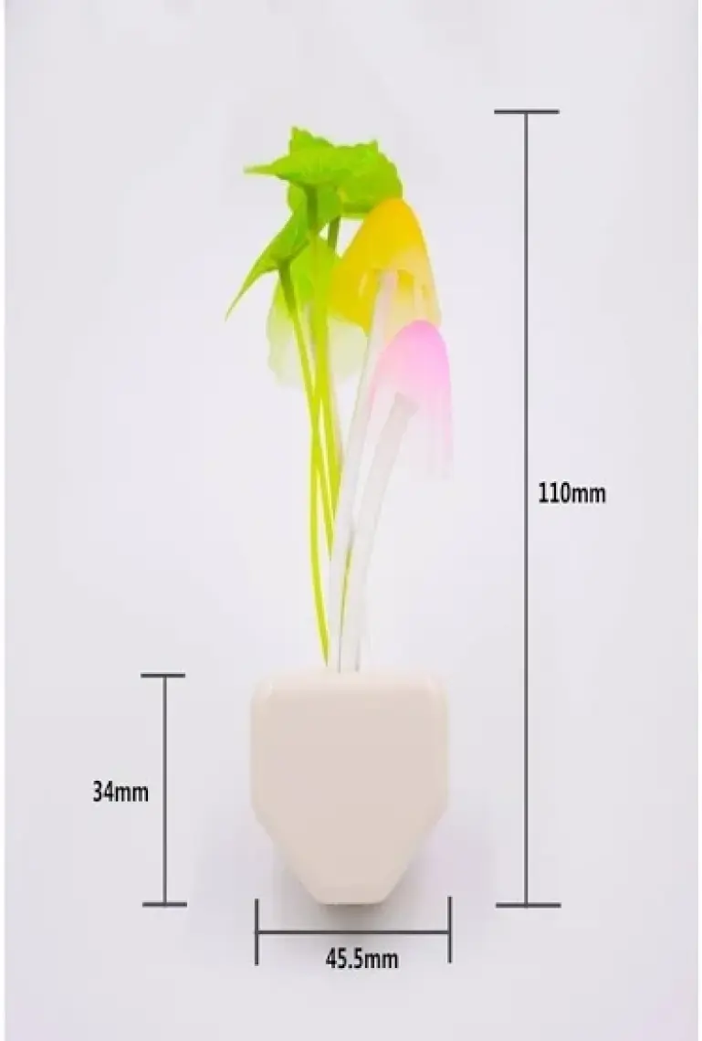 Petrix Çiçekli Dekoratif Rgb Sensörlü Gece Lambası