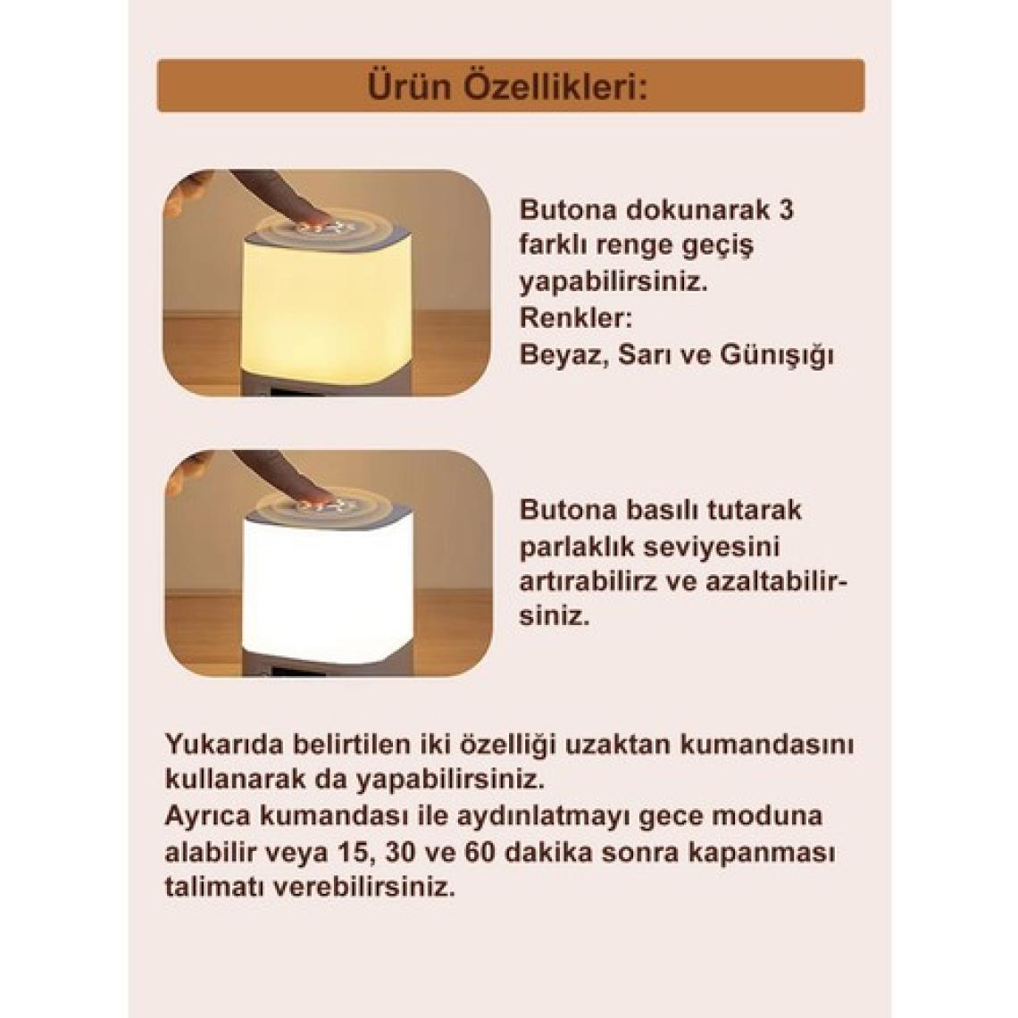 Masaüstü Şarjlı LED Aydınlatma  - Gece Lambası / GT-CL09