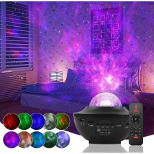Coverzone Galaksi Gökyüzü ve Yıldızları Yansıtan Projektörü Gece Lambası Hoparlör Özellikli LED Rgb Işıklı Uzaktan Kumandalı 3 Farklı Aydınlık Seviyesi Telefon ile Bluetooth Bağlantı 13CM x 16CM SP17