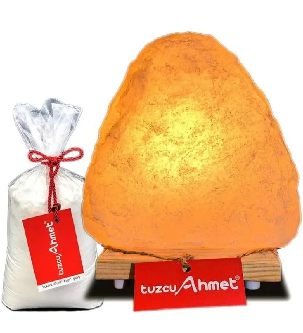 Tuzcu Ahmet Beyaz Tuzdan Yapılmış 6-7 kg Tuz Lamba Kaya Tuzu Hediyeli