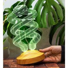 Spiral Şeklinde Gece Lambası, Helezon 3D Led Lamba