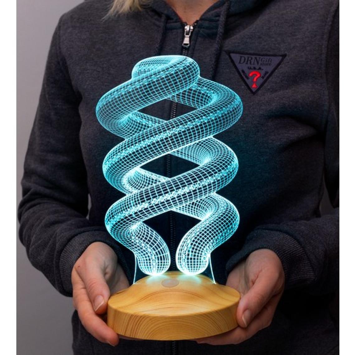 Spiral Şeklinde Gece Lambası, Helezon 3D Led Lamba