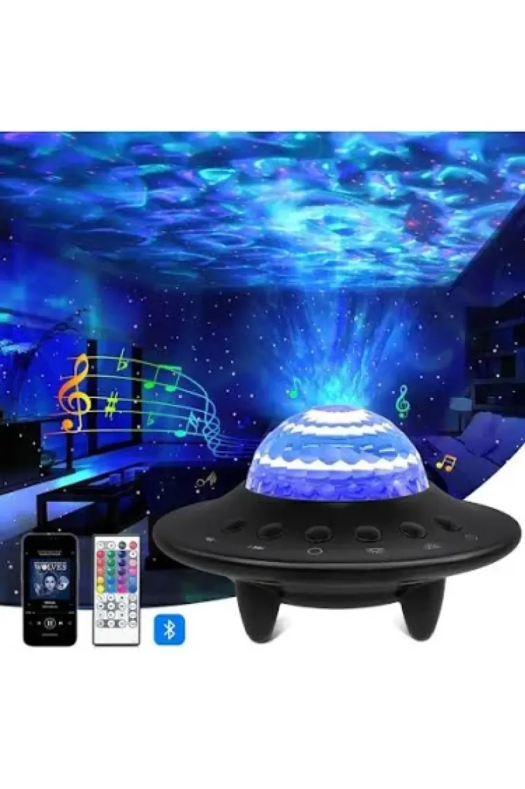 Dailytech Starry Gala x y Projektör Hoparlör Bluetooth Ufo Gece Lambası