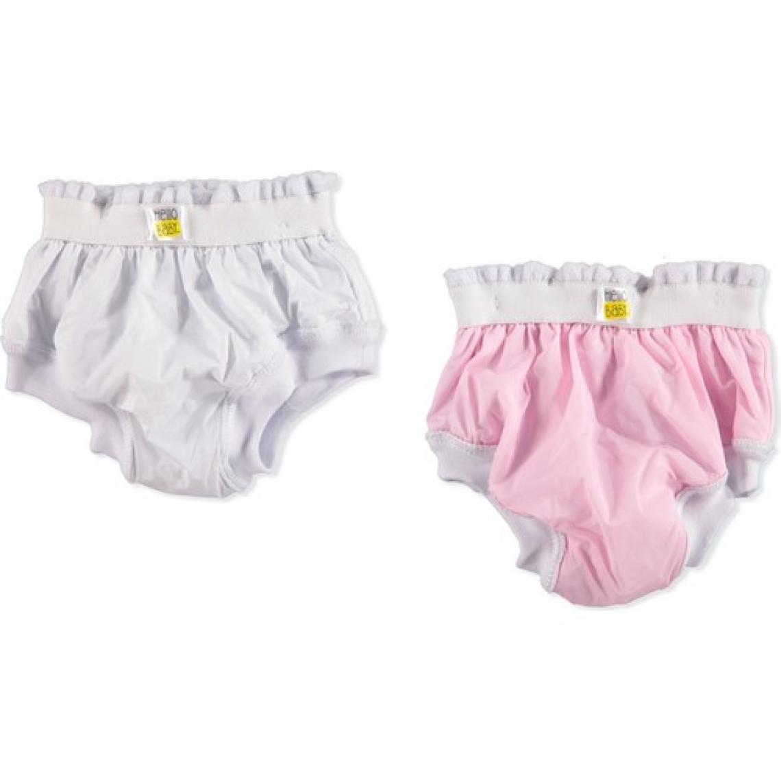 HelloBaby Hellobaby 2'li Alıştırma Külodu Pembe Beyaz