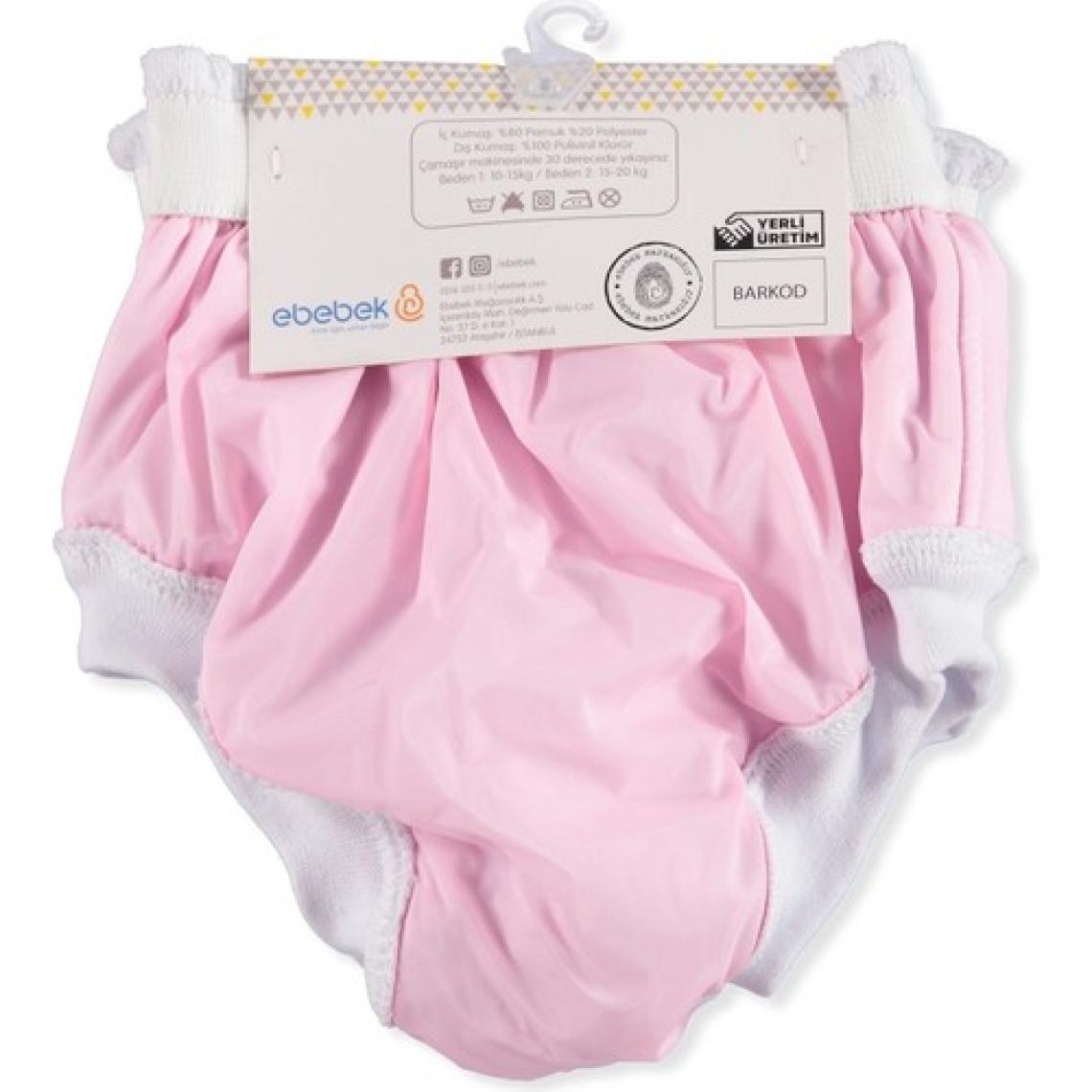 HelloBaby Hellobaby 2'li Alıştırma Külodu Pembe Beyaz