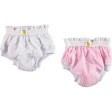 HelloBaby Hellobaby 2'li Alıştırma Külodu Pembe Beyaz