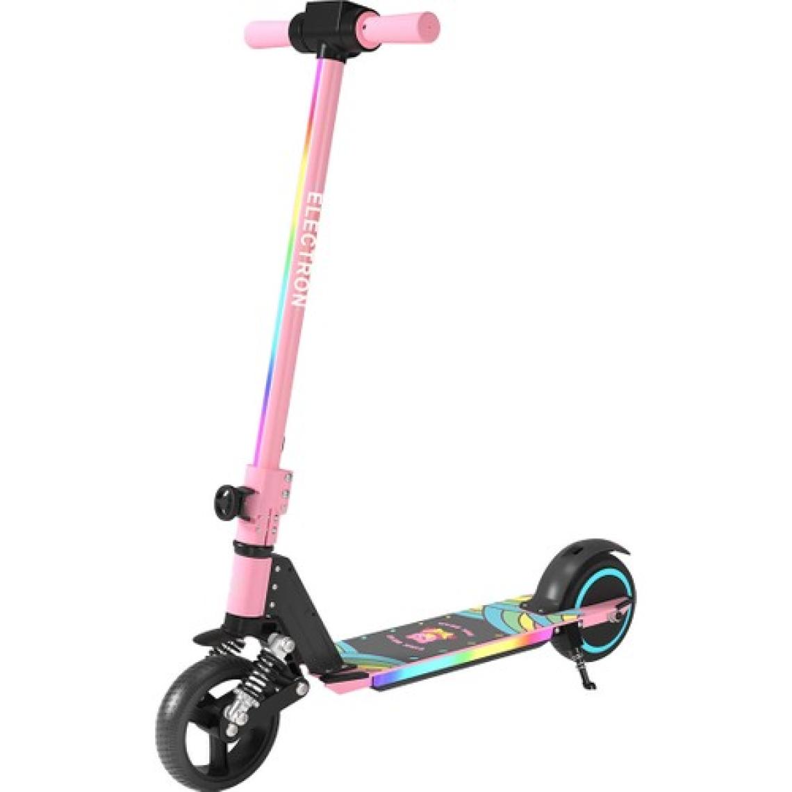 ELECTRONS5 Elektrikli Çocuk Scooter - 130W, LED Işıklı, Amortisörlü (Dizlik ve Dirseklik Hediyeli)