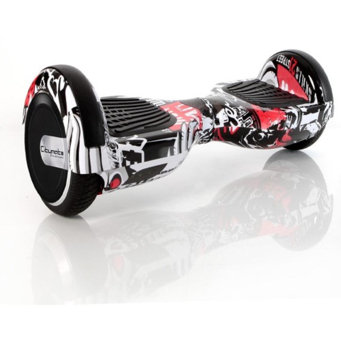 Citymate Elektrikli Kaykay Hoverboard Bluetooth Hoparlörlü 6.5 Inch Akıllı Dengeli - Çanta Hediye Grafiti Desenli