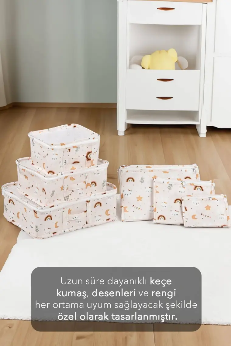 Meleni Baby 6'lı Bebek Hastane Çıkış Organizeri Bebek Valiz Düzenleyici Baby Seyahat Seti
