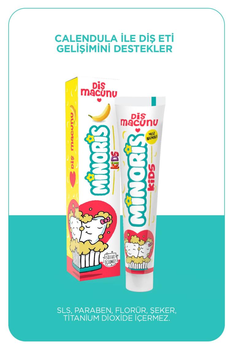 Kids Diş Macunu 75ml, Sülfatsız, Florürsüz, Organik Içerikli