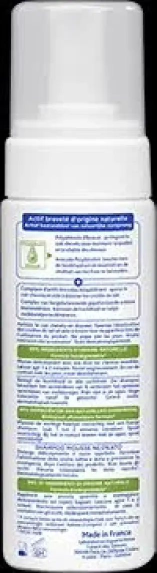 Mustela Yeni Doğanlar için Göz Yakmayan Konak Önleyici Köpük Şampuan - Hassas Ciltler için Doğal İçerik, 150 ml