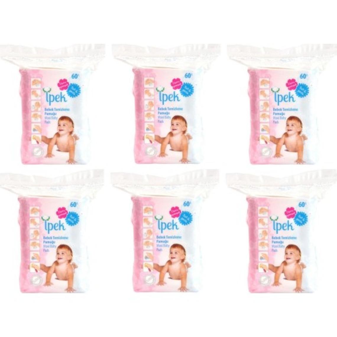 Ipek Bebek Temizleme Pamuğu 60 x 6'lı