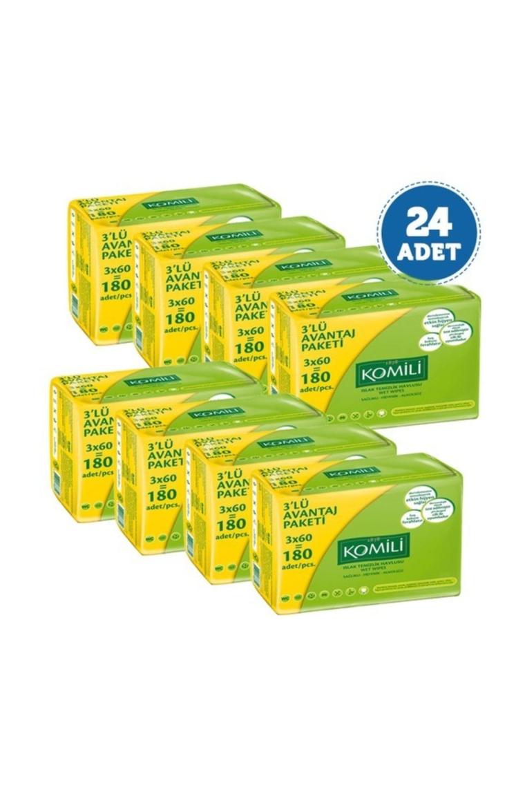 Komili 60 Yaprak 24'lü Paket Islak Havlu