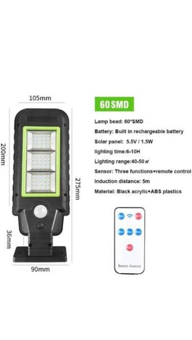 Gaman CL-182-6 Solar Güneş Enerjili Sokak Lambası Bahçe Armatürü Aydınlatması 3 Modlu 29CMX11.8CM