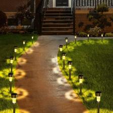 Strongart Gün Işığı Sarı Ledli Solar Güneş Enerjili Bahçe Lambası 10 Lu Set Metal Gövdeli