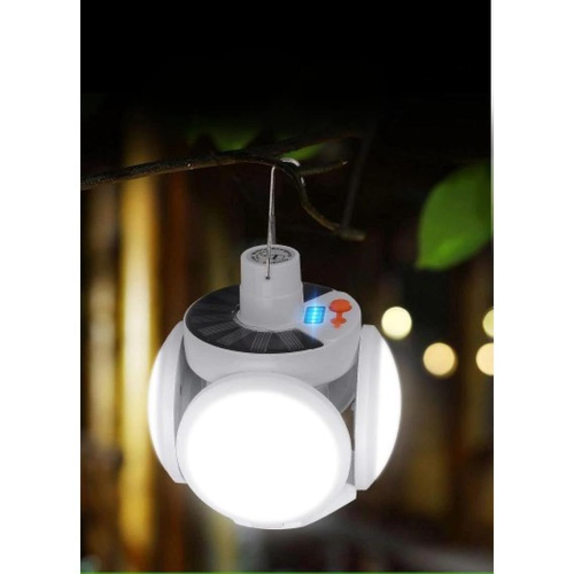 Trendpoint Solar USB Sarjlı 5 Kanatlı Güneş Enerjili Bahçe Aydınlatma LED Askılı Pratik Kamp Lamba