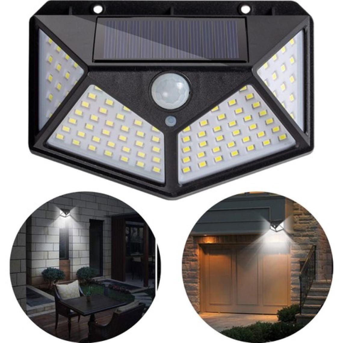 Dekohop Güneş Enerjili Bahçe Aydınlatma Lambası Villa Balkon Garaj Kapısı Aplik Solar 100 LED Lamba