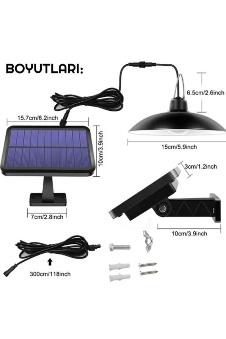 Exeo Solar LED Aydınlatma Güneş Enerjili Şarjlı Lamba Beyaz