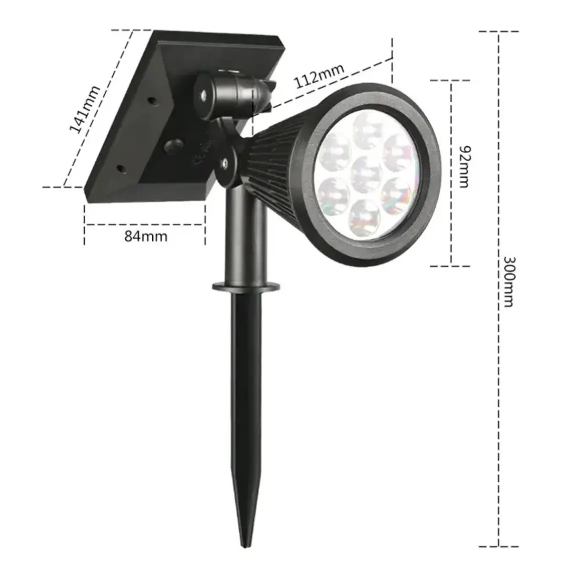 Greentech Güneş Enerjili Renk Değiştiren 7 Ledli Bahçe Işık / GT-SL04