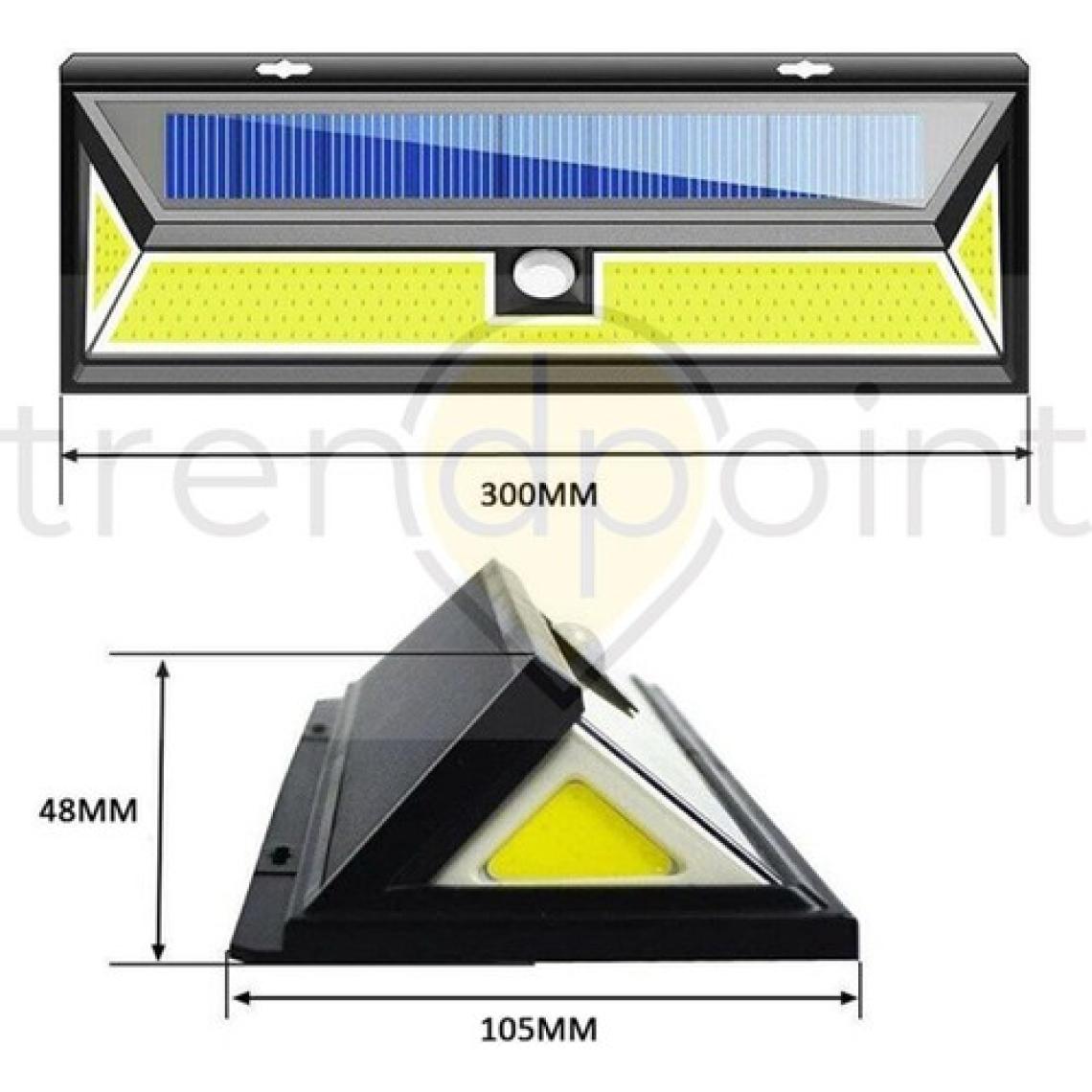 Trendpoint Solar 180 Cob Ledli 30 cm Büyük Boy Hareket Sensörlü Bahçe Aydınlatma Sokak Lambası