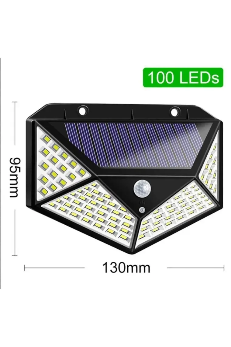 Mighty Solar Bahçe Lambası 100 Ledli Sensörlü Solar Lamba Güneş Enerjili Bahçe Aydınlatma