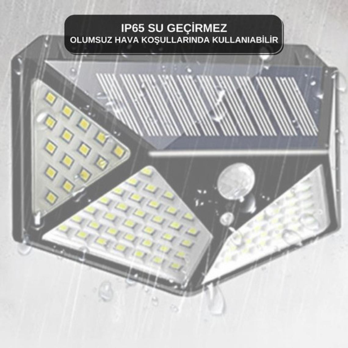 Hangast 100 Ledli Solar Güneş Enerjili Hareket Sensörlü Bahçe Garaj Ev Aydınlatma Lambası