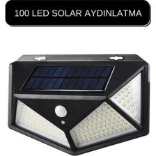 Hangast 100 Ledli Solar Güneş Enerjili Hareket Sensörlü Bahçe Garaj Ev Aydınlatma Lambası