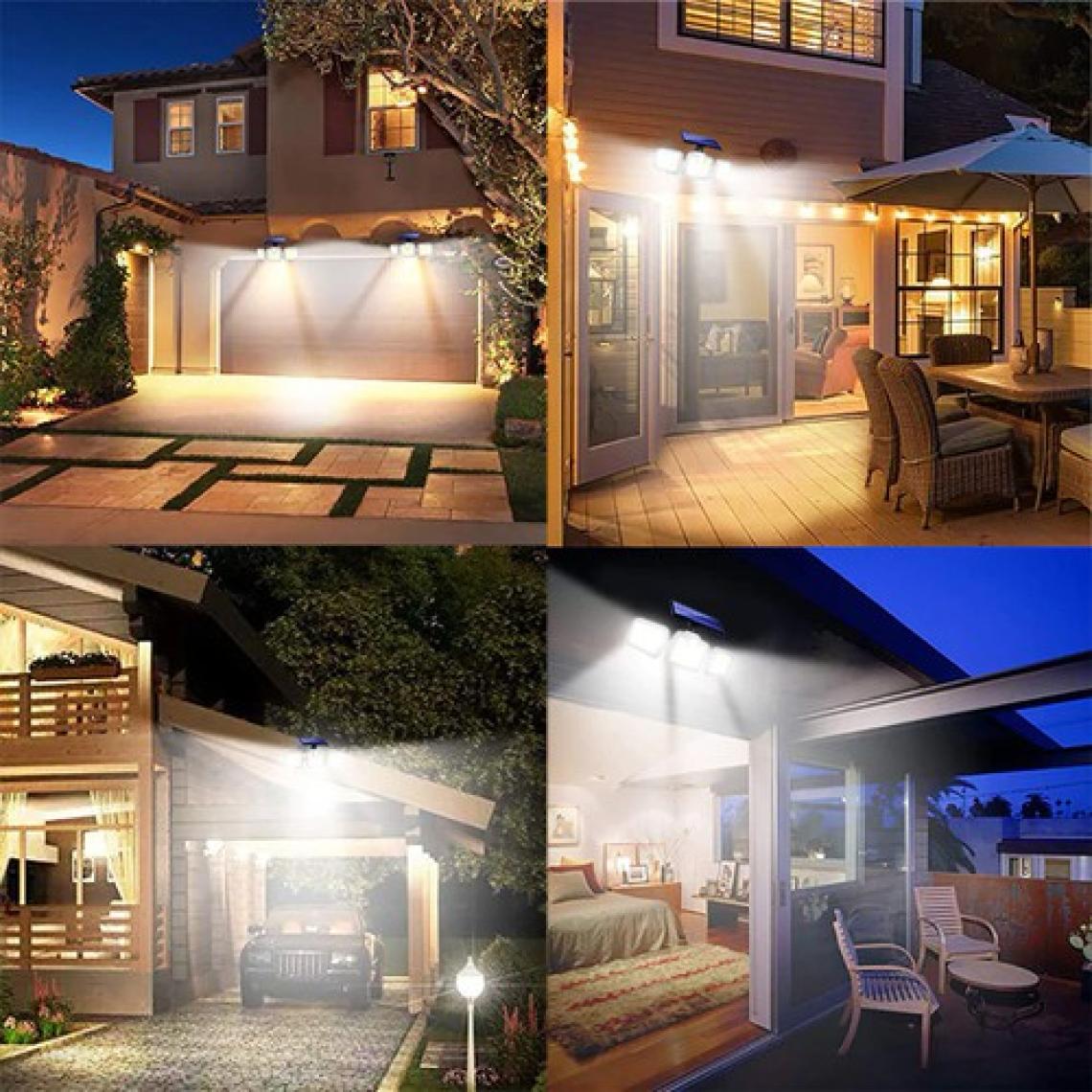Greentech Güneş Enerjili Hareket Sensörlü, 3 Taraflı 171 Cob Led Aydınlatma / GT-SL15