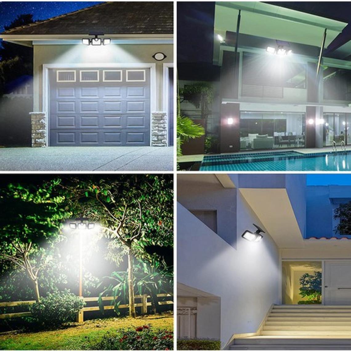 Greentech Güneş Enerjili Hareket Sensörlü, 3 Taraflı 171 Cob Led Aydınlatma / GT-SL15