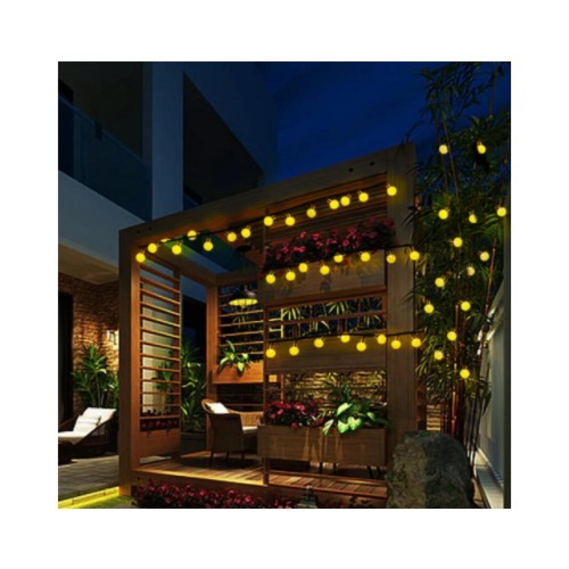 Schulzz 30 LED 6 M Güneş Enerjili Gün Işığı 8 Mod LED Bahçe Teras Balkon Ağaç Solar Aydınlatma