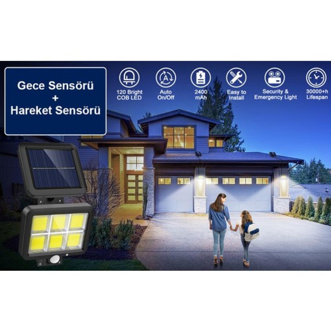 Greentech Güneş Enerjili 120 Cob Led Aydınlatma / GT-SL09N