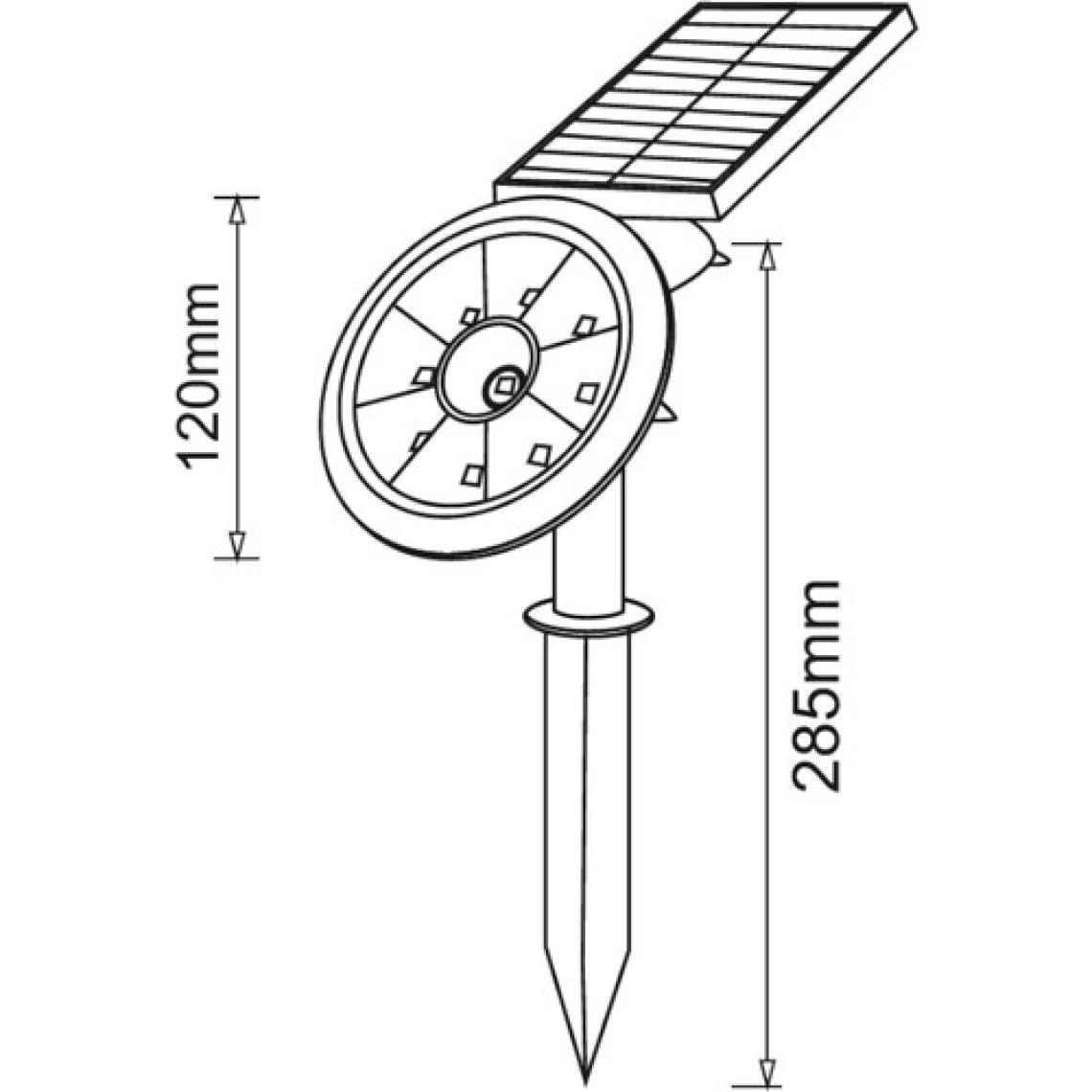 Maxled MX-9010 18W LED Solar Kazıklı Bahçe / Çim Armatürü Amber