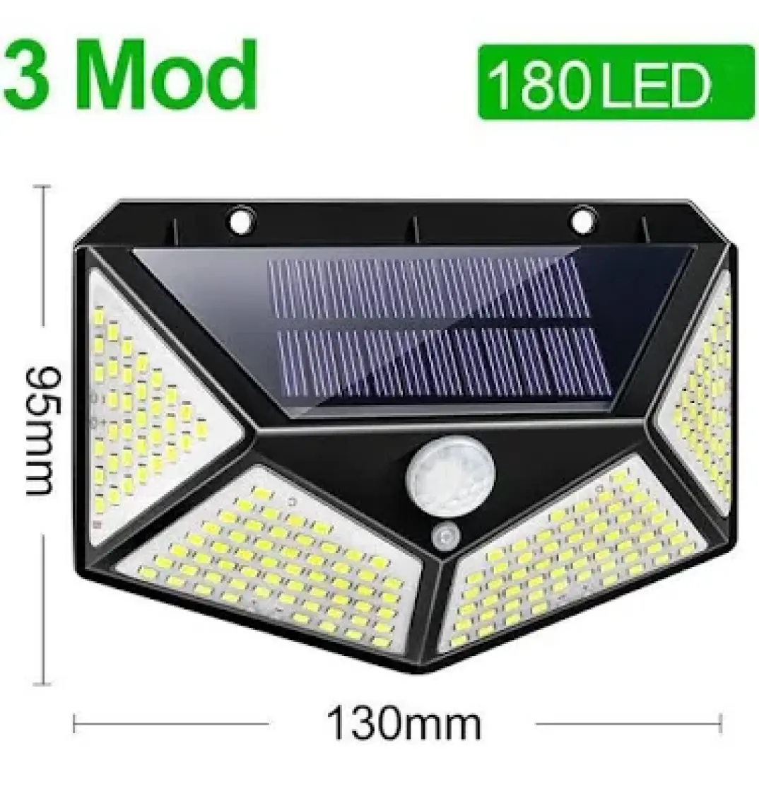Sırman Güneş Enerjili Hareket Sensörlü IP65 Suya Dayanıklı 100 LED Lamba