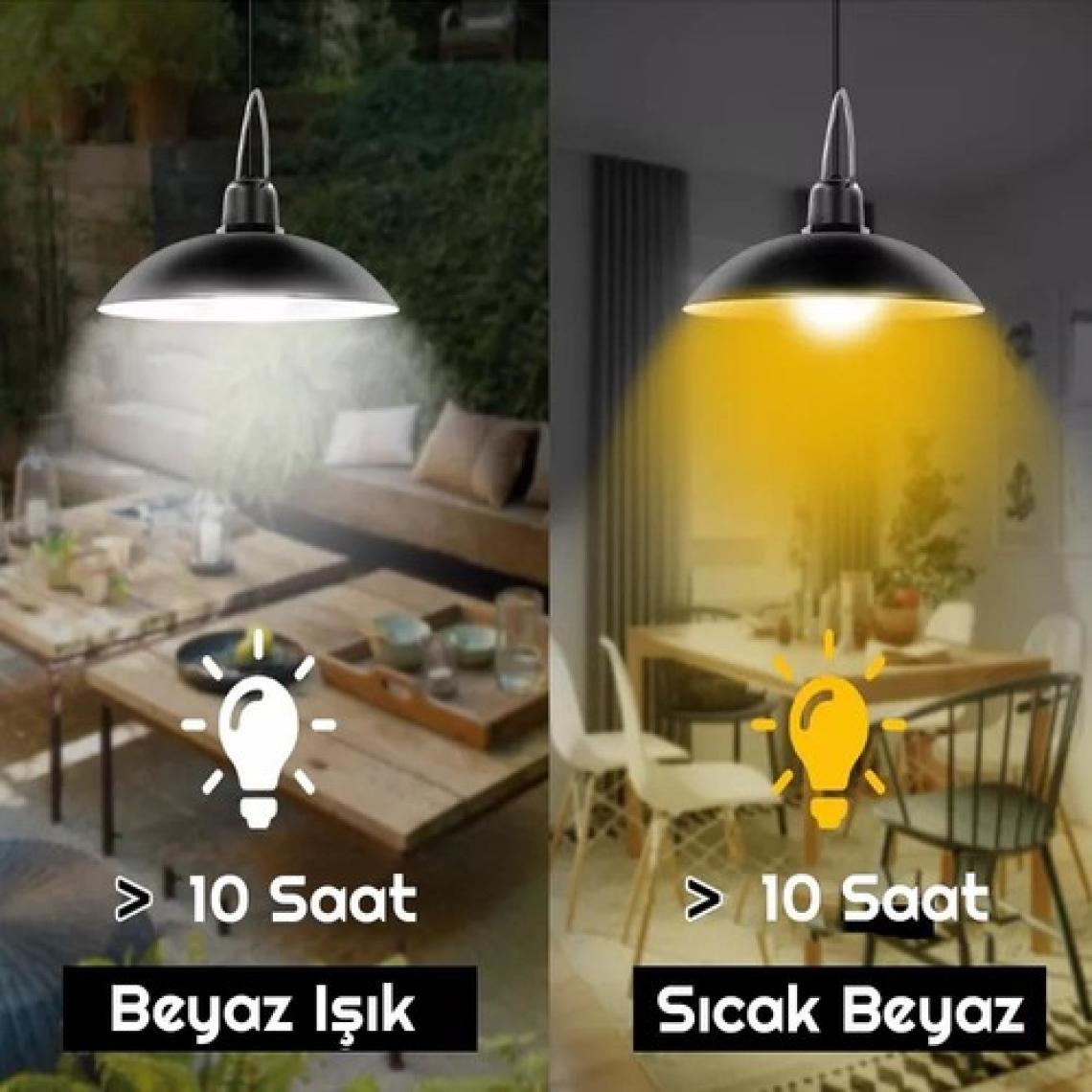 Exeo Solar LED Aydınlatma Güneş Enerjili 2 Li Lamba Beyaz Işık
